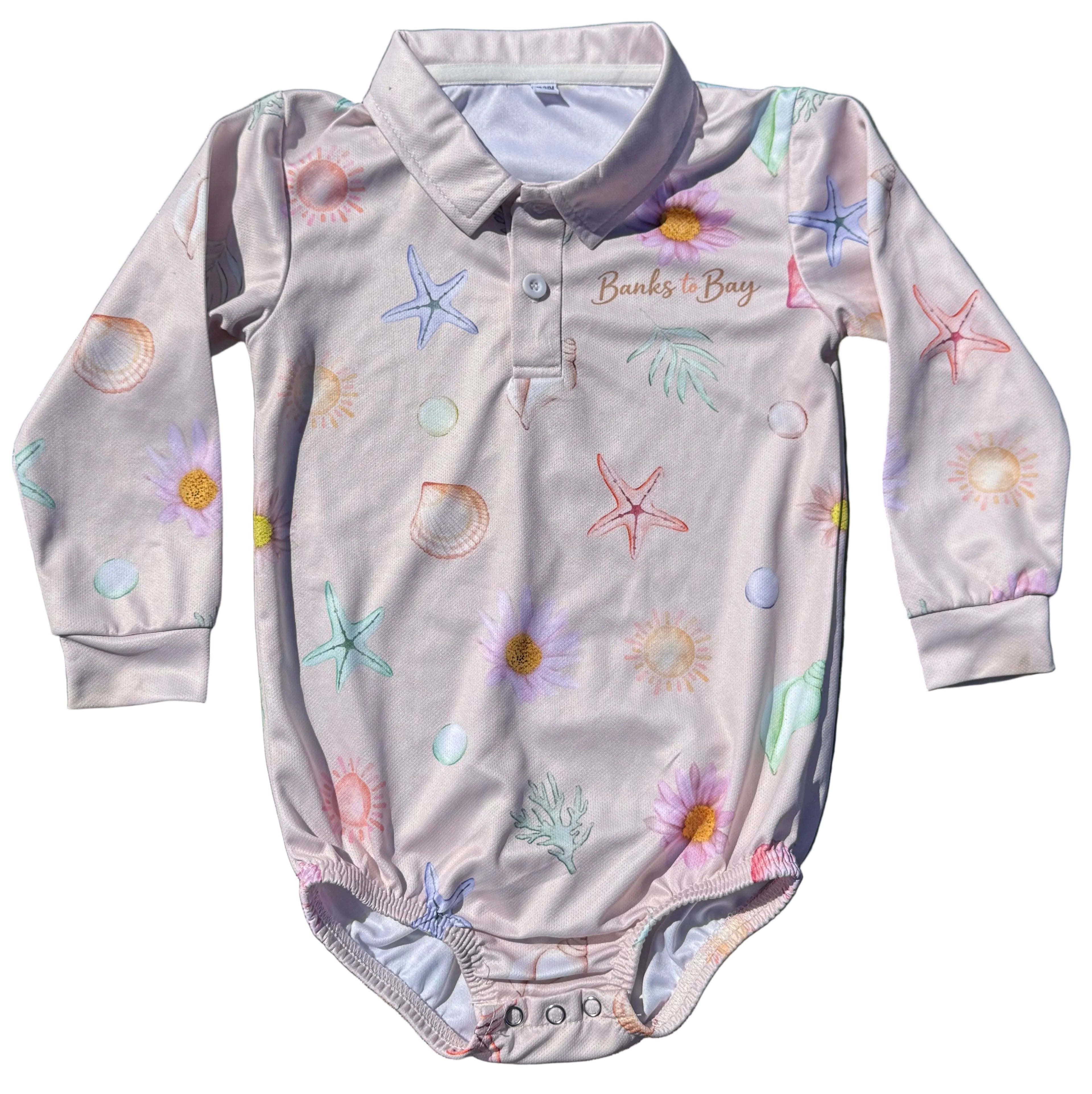 Blush Coastal Baby Romper
